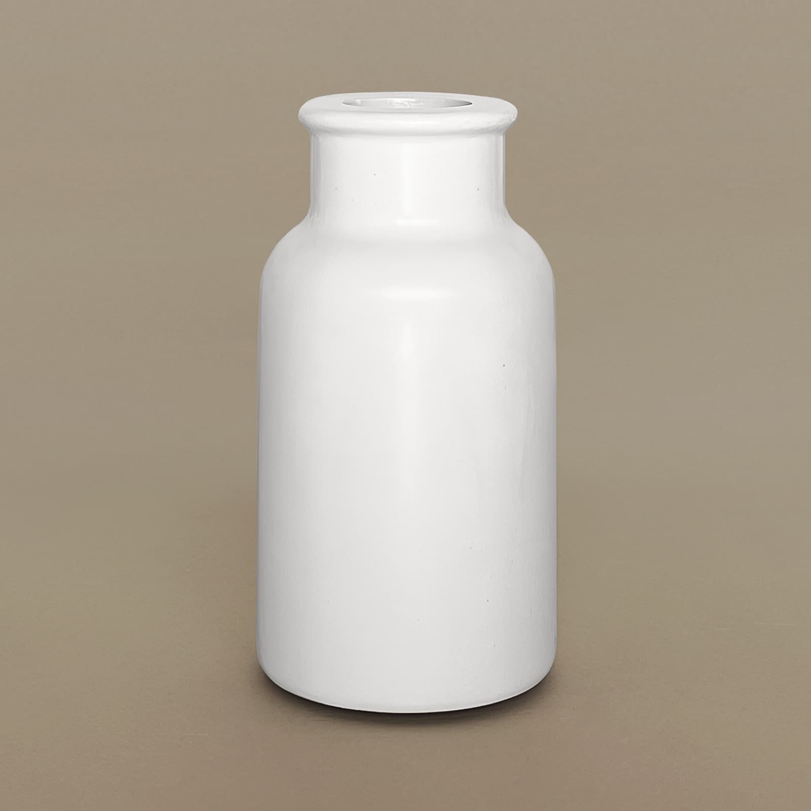 Ваза Флакена Мала Біла з Гіпсу