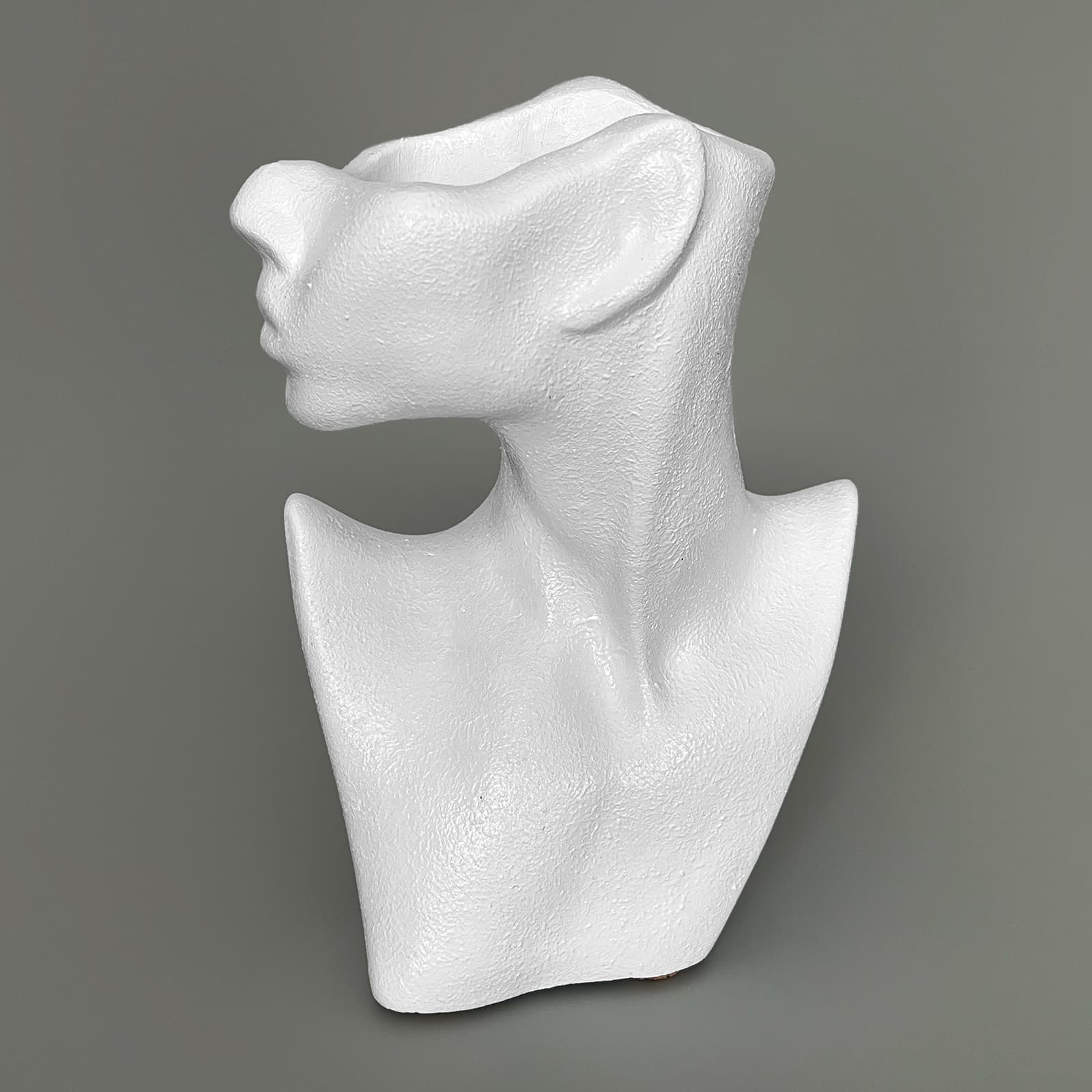 Ваза Жінка Ельфійка Біла з Гіпсу