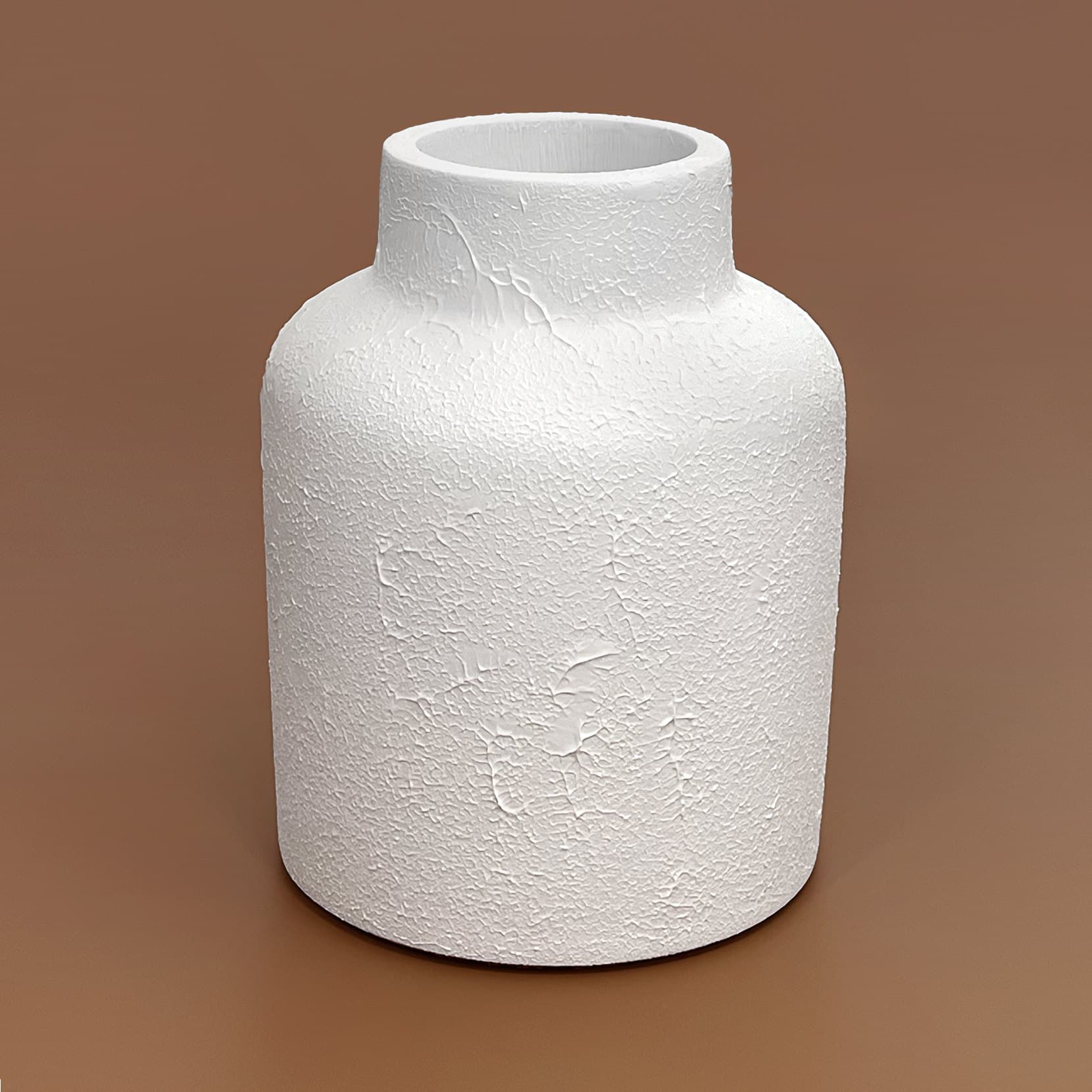 Ваза Scandi Фактурна Біла з Гіпсу