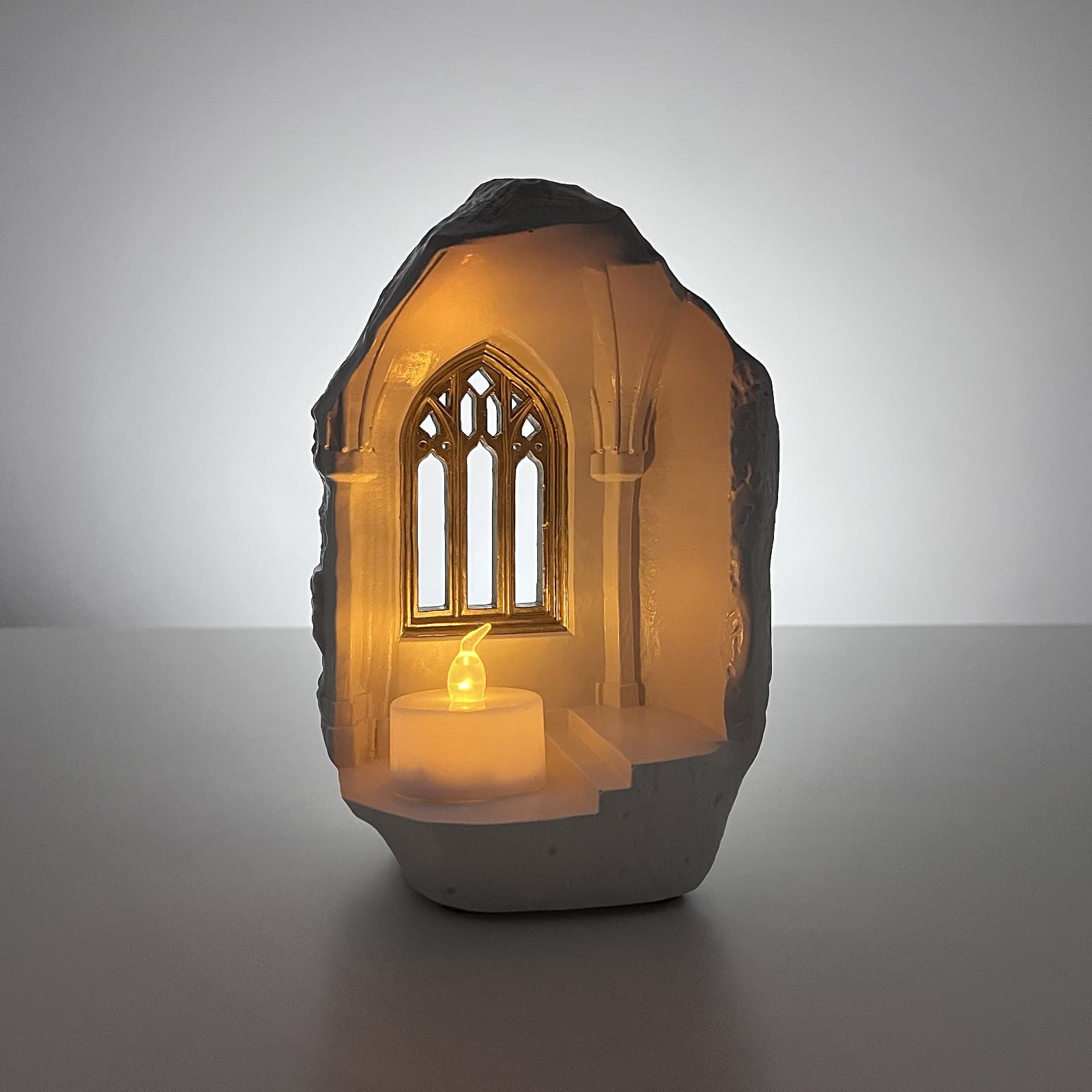 Підсвічник Чарівний Замок з Чайною Свічкою з Гіпсу